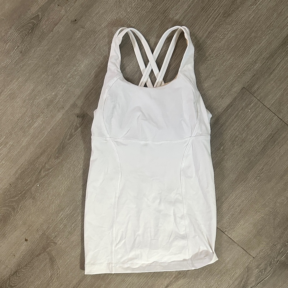 Lulumon White Strappy Athletic Tank